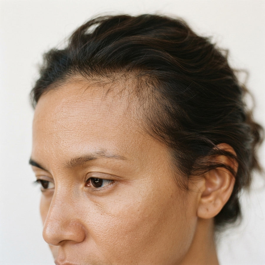 New baby hairs along the hairline